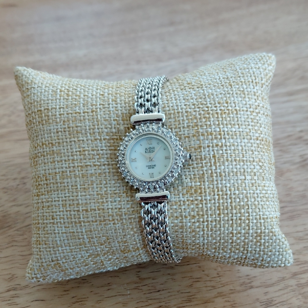 Anne Klein Silver Watch with Cream Dial